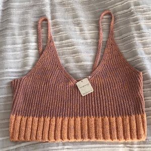 Free people knitted cropped tank